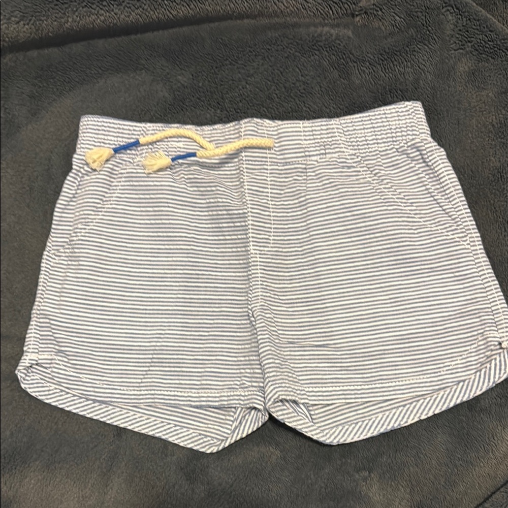 Striped Blue and White Shorts